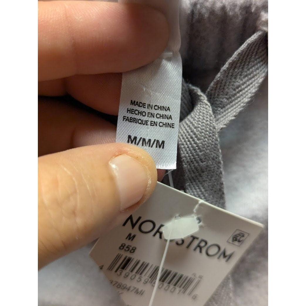 Nordstrom super soft pajama bottoms gray white plaid Size Medium NEW pants