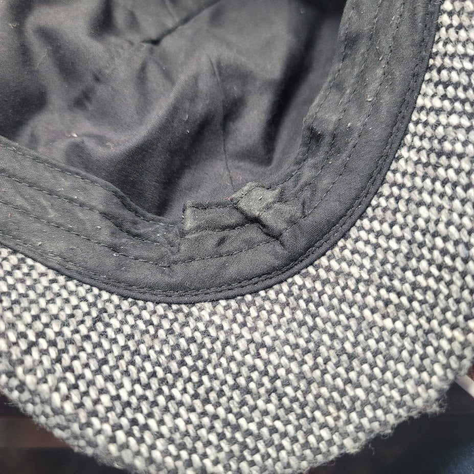 Cremieux Black Tweed Small Medium Paperboy Newsboy Gatsby Cabbie Scally Cap