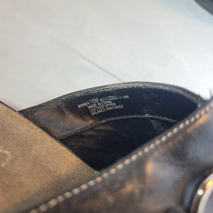 Aerosoles Flexation black clog Womens Shoes Size 10 buckle detail
