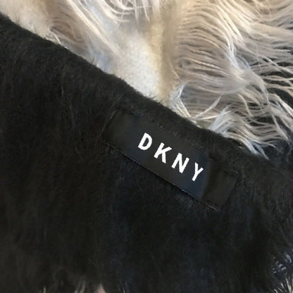 DKNY Donna Karen NY WOVEN OMBRE SCARF Grey/Black NEW large Cozy Soft Wrap