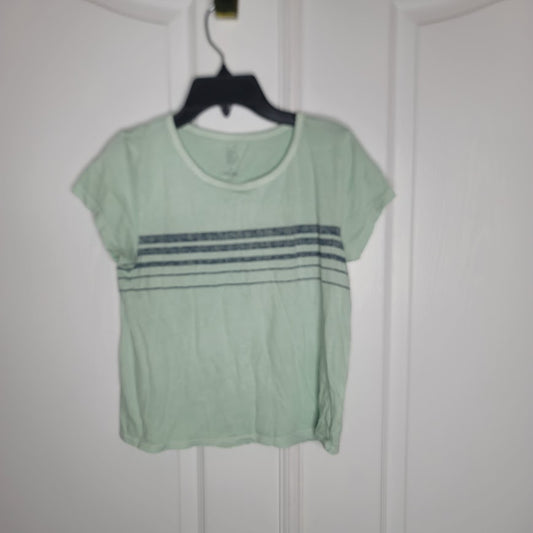 Treasure Bond YOUTH XL (14/16) Green Fondant Stripe Tee Shirt Short Sleeve NEW