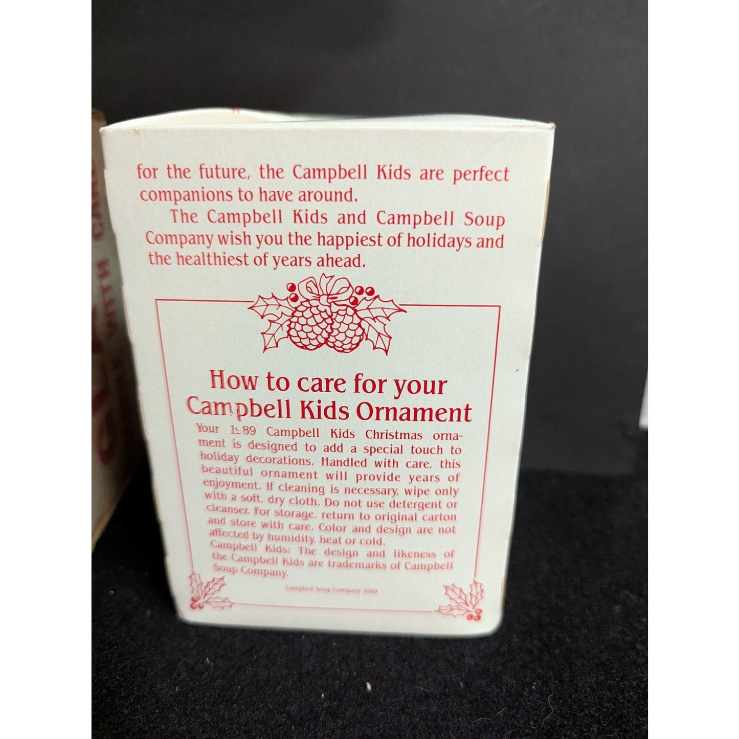 Vintage 1989 Campbell's Kids Collector's Edition Christmas Ornament