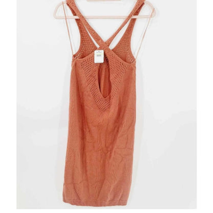 Free People Knockout Swit Slip Mini Dress Size SMALL NWT Orangey bodycon