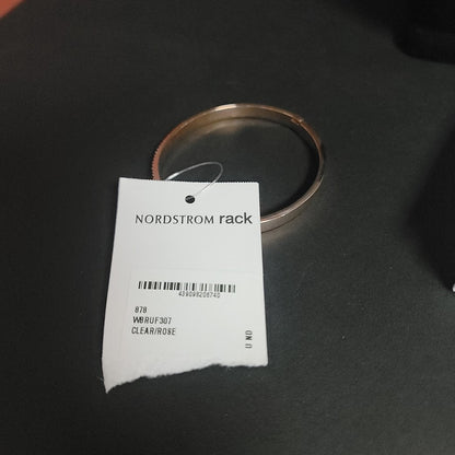 Kate Spade Rose Gold Clear Crystal Bangle Bracelet NEW Flush Clasp