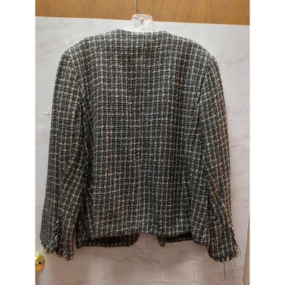 George Woman Black and White Tweed Blazer Size 18W/20W Plus Size Lined