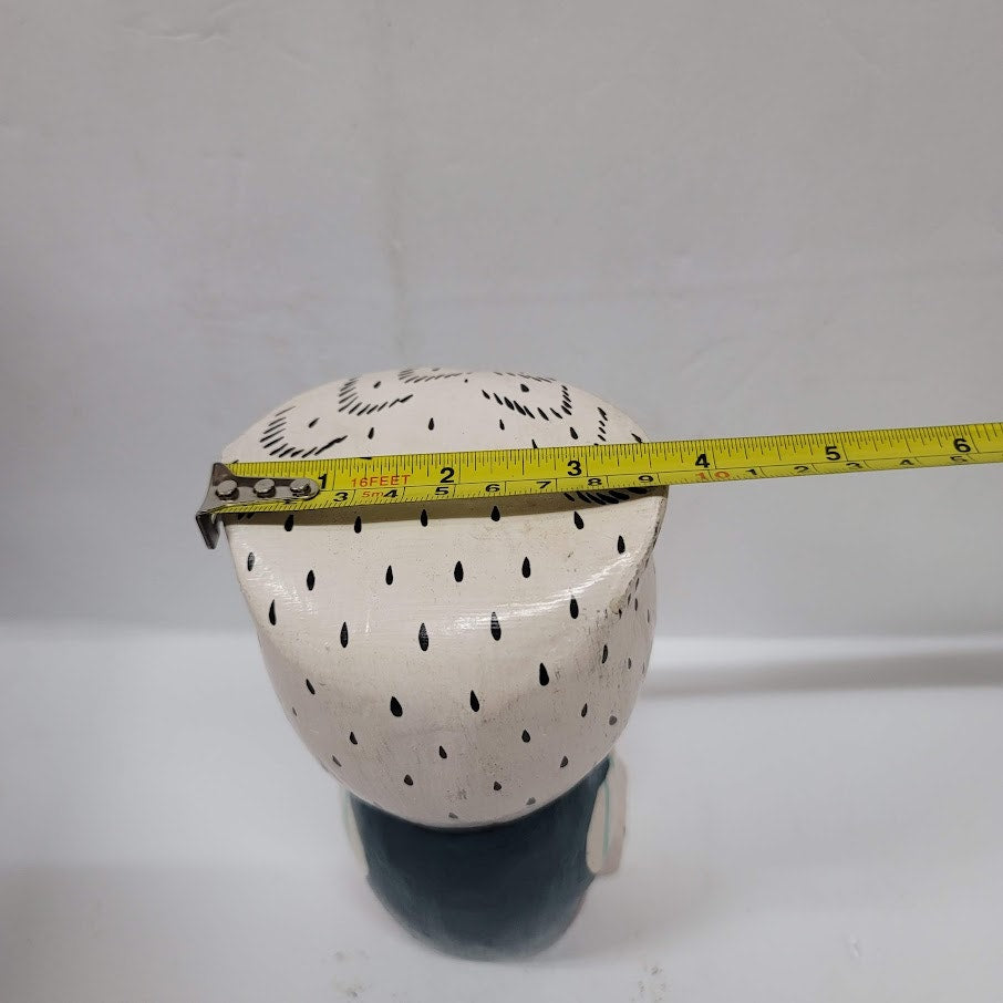 folk art owl statue lightweight two in One fledgling Parent wood painted UNIQUE