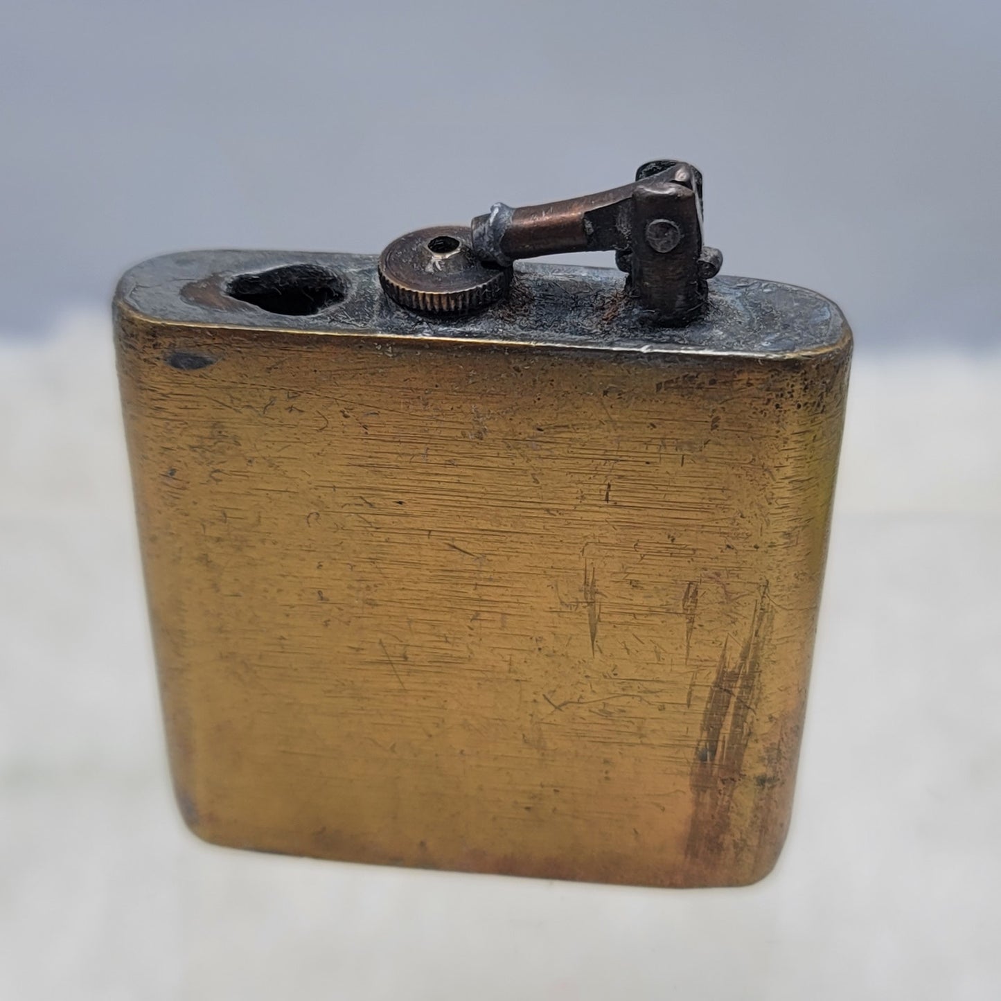 Vintage Brass Pocket Lighter Antique Trench Art Military Steampunk Industrial