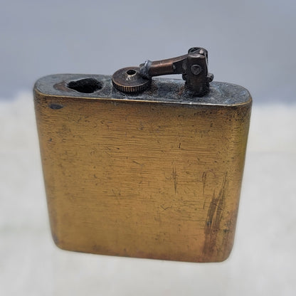 Vintage Brass Pocket Lighter Antique Trench Art Military Steampunk Industrial