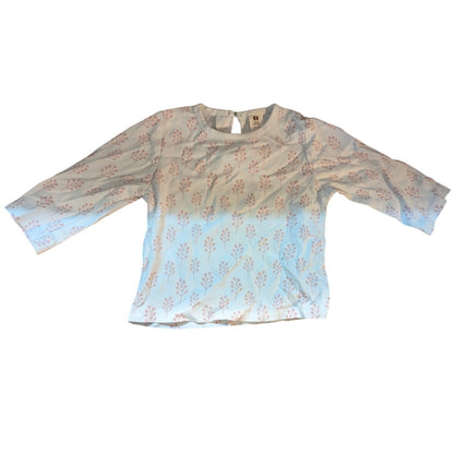 Toffy House Baby Girls Block Print Long Sleeve Top 12-18M