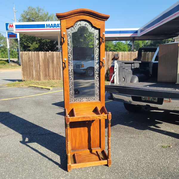Secondhand Sandies: hall tree foyer coat rack umbrella stand shelf
