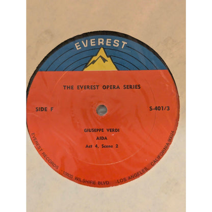 Verdi Aida Curtis-Verna Borriello Everest Opera Series S-401/3 Stereo 3-LP Box Set