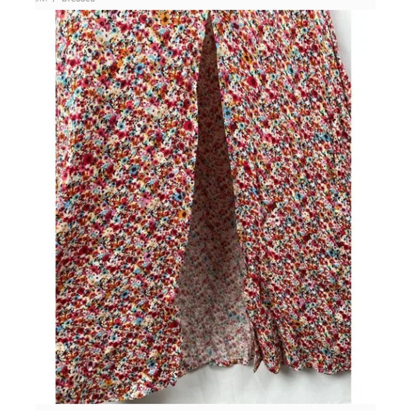 AFRM X NORDSTROM Jamie Print Floral Red Ditsy Dress size Extra Large XL MIDI new