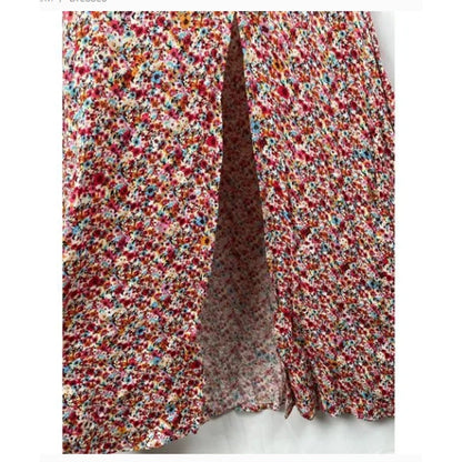 AFRM X NORDSTROM Jamie Print Floral Red Ditsy Dress size Extra Large XL MIDI new