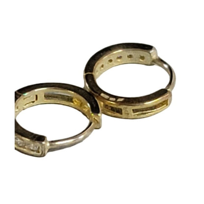 Vintage Costume Jewelry Fashion BE DIFFERENT gold over 925 Petite Cuff Earrings