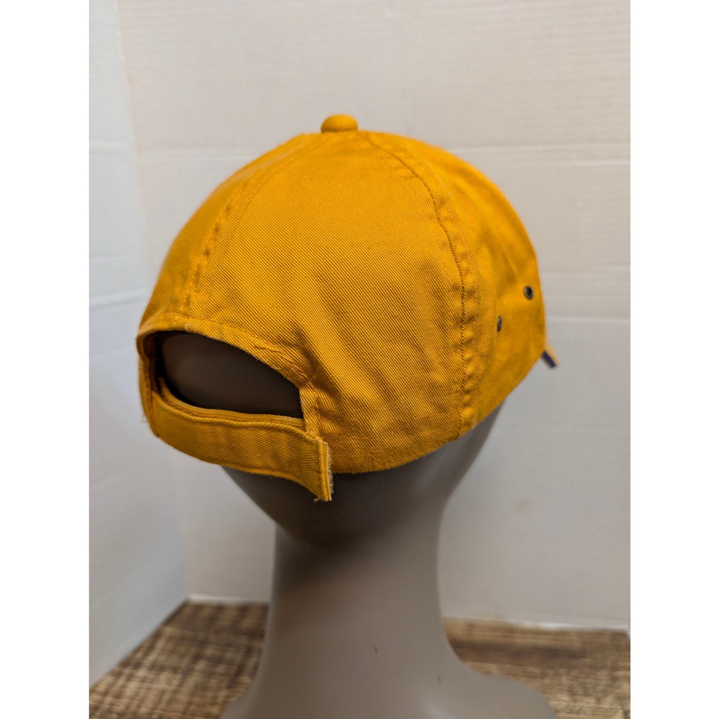 Vintage Mid-Century Pflueger Gold Strapback Baseball Cap Hat Retro Y2K