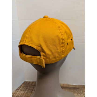 Vintage Mid-Century Pflueger Gold Strapback Baseball Cap Hat Retro Y2K
