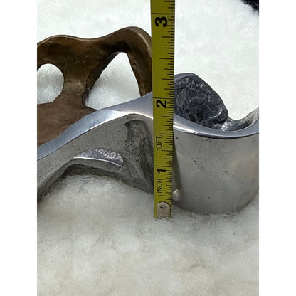 David Marshall MCM Brutalist Sculpure Vintage 1980s Brass and Aluminum