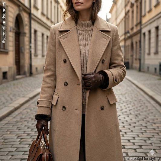 Vintage Aris Chocolate Brown Leather Gloves Fur Lined Old Money Glamour Small