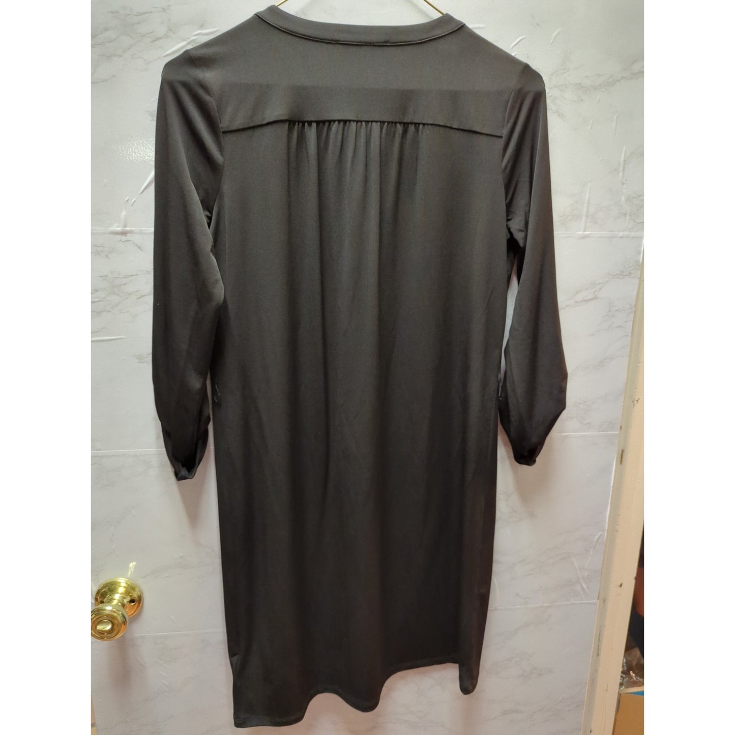 MICHAEL Michael Kors Black Lace-Up Grommet Tunic Dress Size Medium Slinky