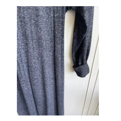 Topshop Gray Sweater Dress Size 6 Knit Long Sleeve Midi Tie in Back Long Sleeve