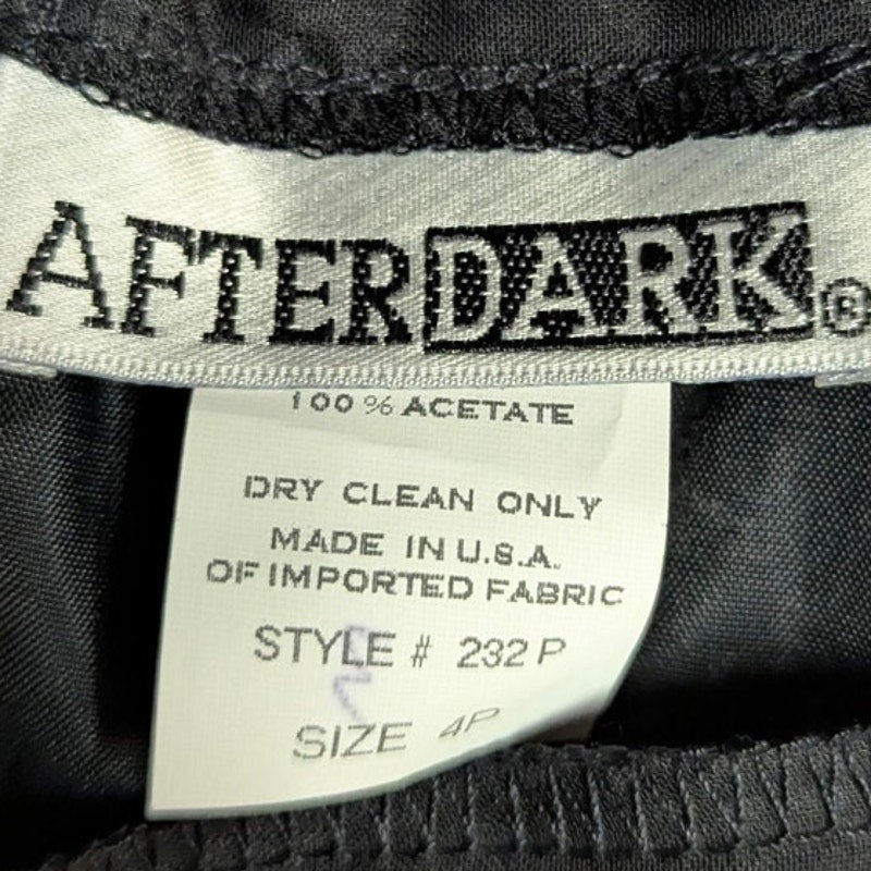 Vintage After Dark Black Chiffon Maxi Skirt 4 Petite Whimsigoth Gothic Vintage
