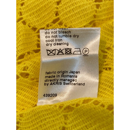Akris Punto Dot Lace Sleeveless Midi Dress Size 6 US in Limone NWT - No Belt