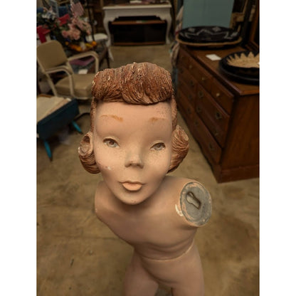 SPRITELY KID vintage GIRL mannequin with stand NO Arms 40's Victory roll Hairdo
