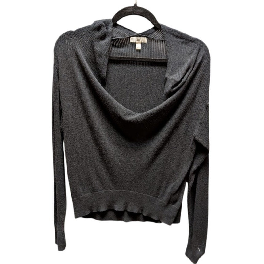 BP. Size medium long sleeve Black charcoal Cowl neck ribbed cotton blend Casual