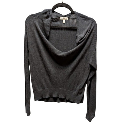BP. Size medium long sleeve Black charcoal Cowl neck ribbed cotton blend Casual