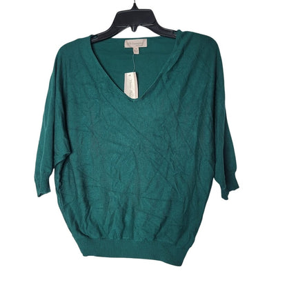 Philosophy Size Medium Knit VNeck Sweater Blouse top elastic cuff waist