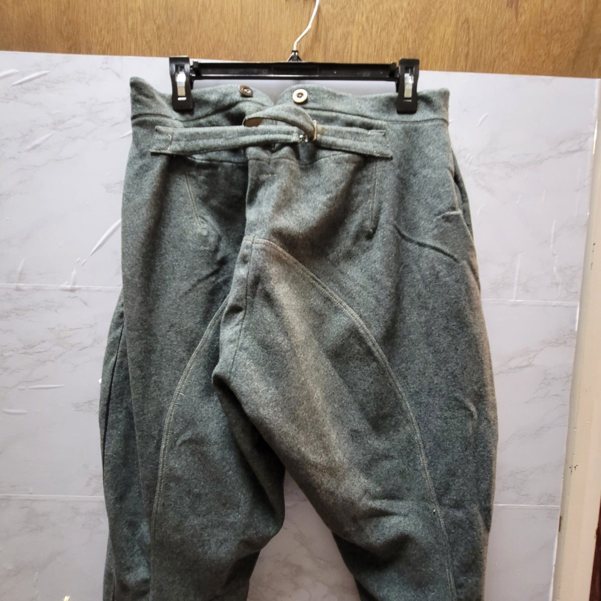 Rare WWII Swedish Army M1939 "Widengrens" Wool Grey Breeches Riding Jodhpurs
