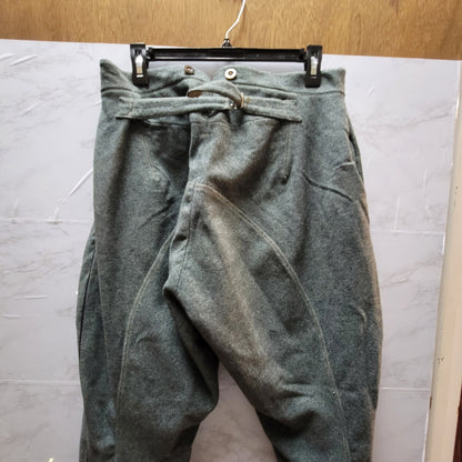 Rare WWII Swedish Army M1939 "Widengrens" Wool Grey Breeches Riding Jodhpurs
