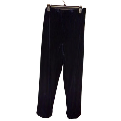 R&M Richards Navy Blue Velvet Burnout Pant Suit Set 16 Formal Evening 2PC