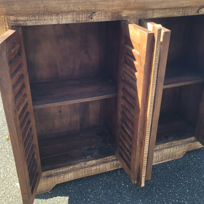 Secondhand Sandies: Vintage Rustic Shutter Door Sideboard Buffet Solid Wood Console Large