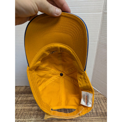 Vintage Mid-Century Pflueger Gold Strapback Baseball Cap Hat Retro Y2K