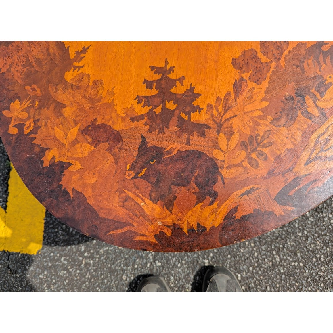 Buchschmid & Gretaux Inlay Inlaid Marquetry 3 pc. Coffee table and 2 End Tables