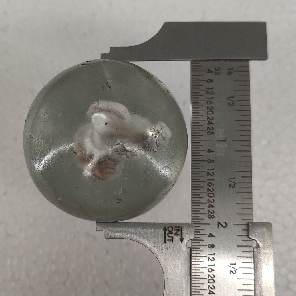 Antique German Handmade Rooster Sulfide Glass Marble Mammoth Giant Shooter 2"