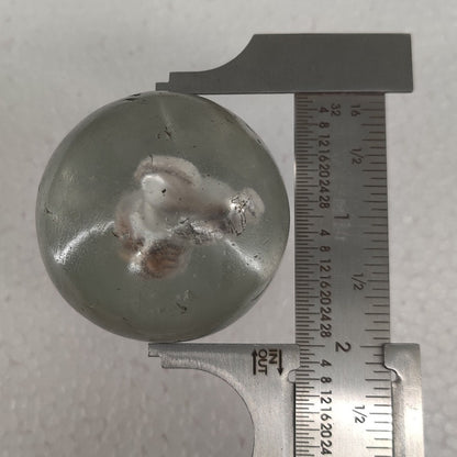 Antique German Handmade Rooster Sulfide Glass Marble Mammoth Giant Shooter 2"