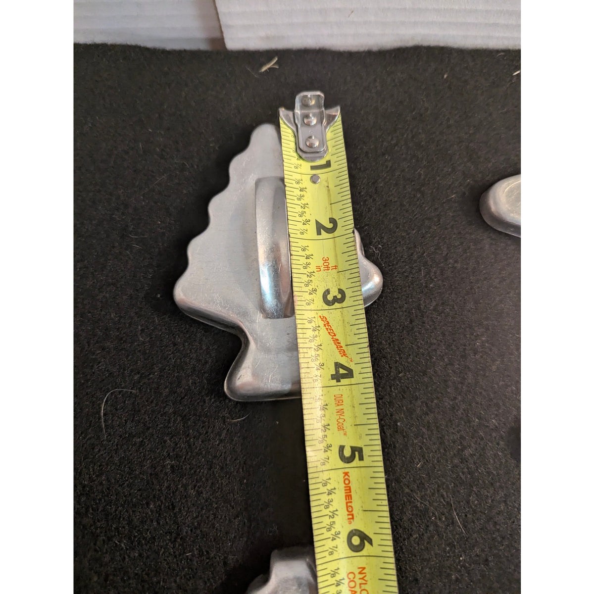 Vintage Metal Aluminum Christmas Cookie Cutters Handle Set of 5 Holiday