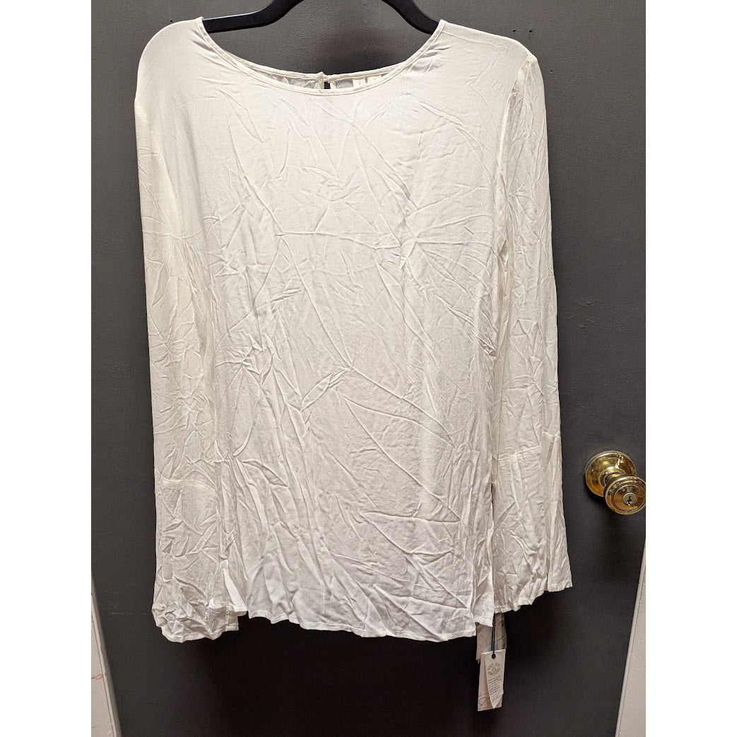 Treasure & Bond Nordstrom White Long Sleeve Rayon Blouse Size Small NEW Casual