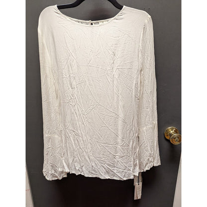 Treasure & Bond Nordstrom White Long Sleeve Rayon Blouse Size Small NEW Casual