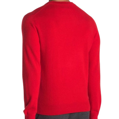 NWT Qi Cashmere Pullover Sweater Long Sleeves V-Neck Ribbed Trim Red X-Large