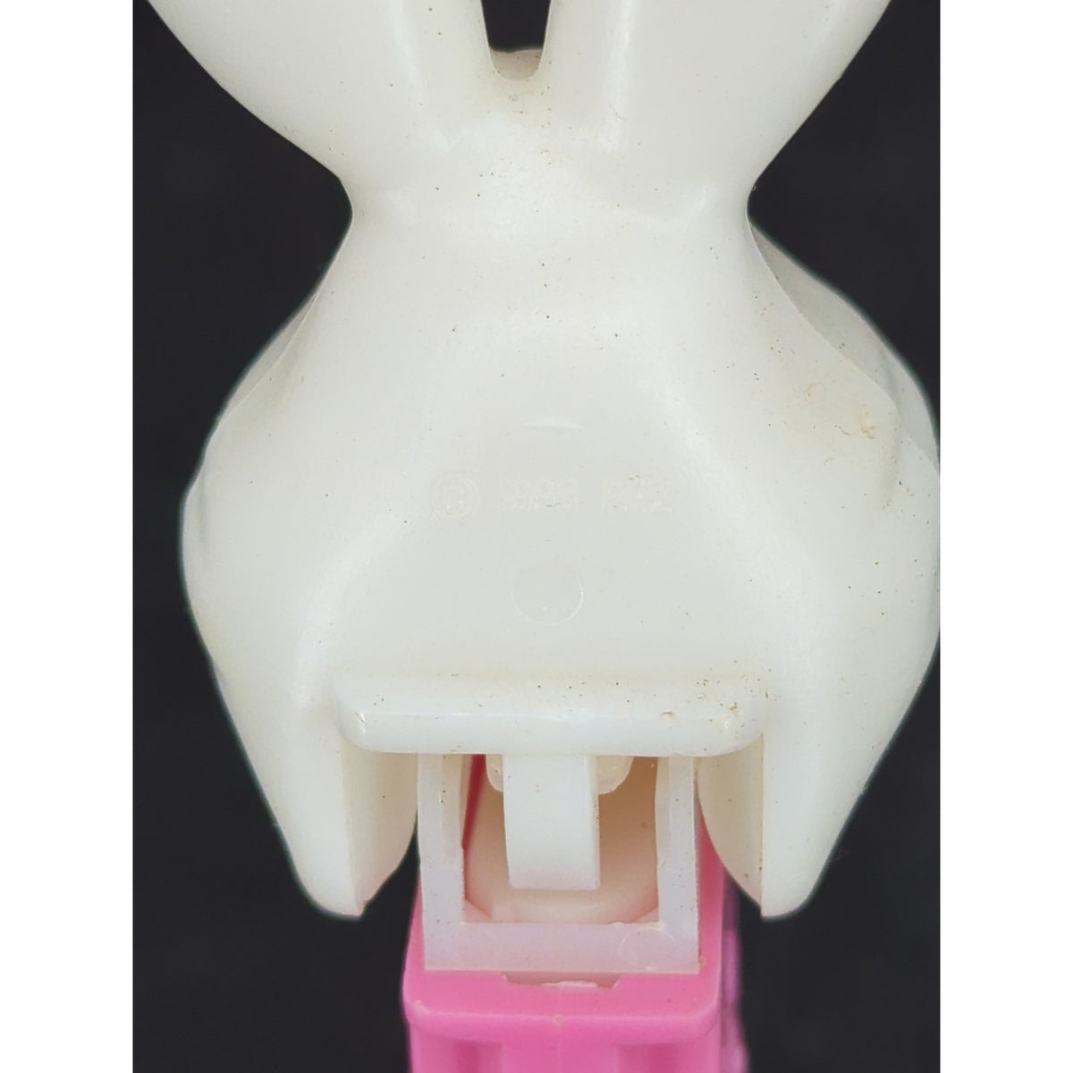 1998 Vintage Easter Bunny Pez Dispenser Pink Stem Collectible
