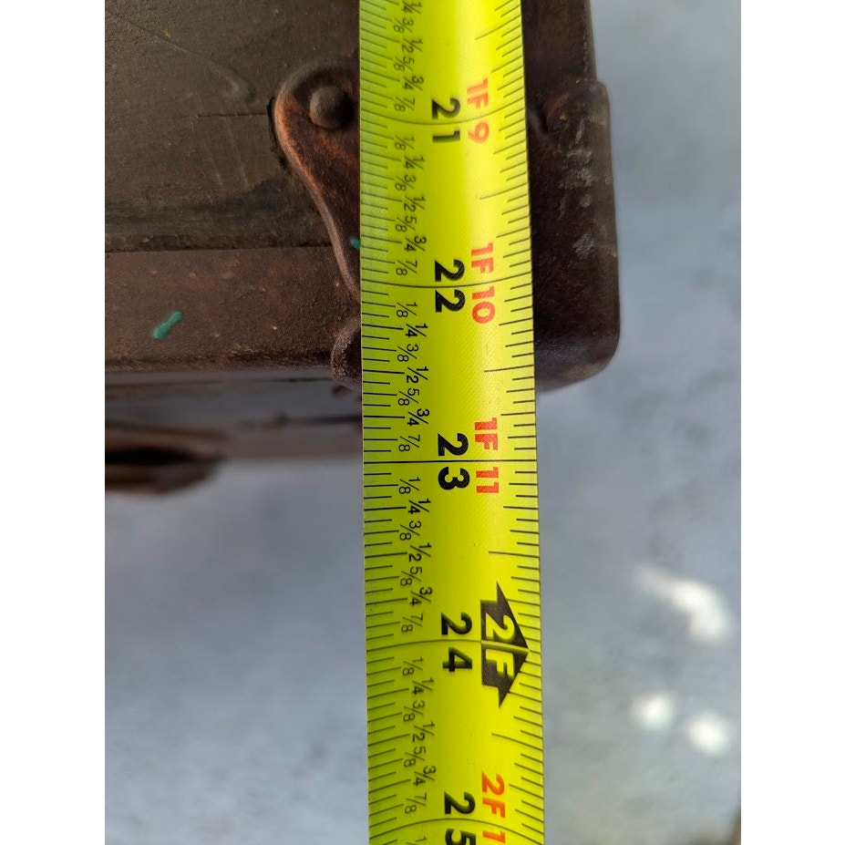 Secondhand Sandies: large trunk storage wood and metal  antique