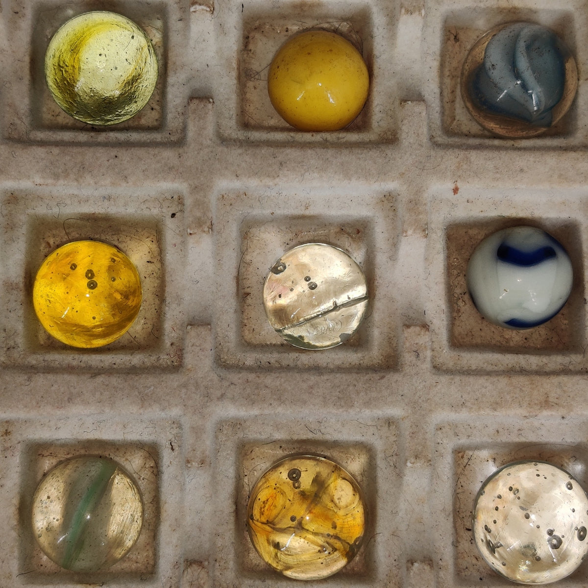 Vintage Glass Marbles Bulk Job Lot Collection 9/16" Player Size #L4 Mixed 36