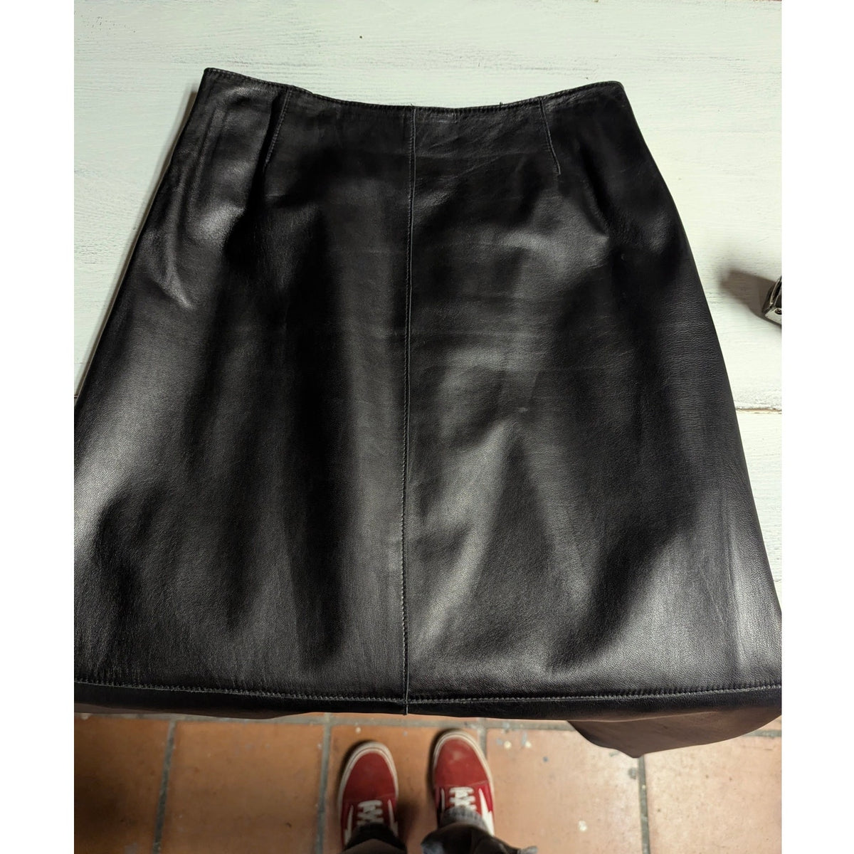 Vintage Hugo Buscati Genuine Leather Maxi Skirt Size 2 P Whimsigoth Cyber Y2K