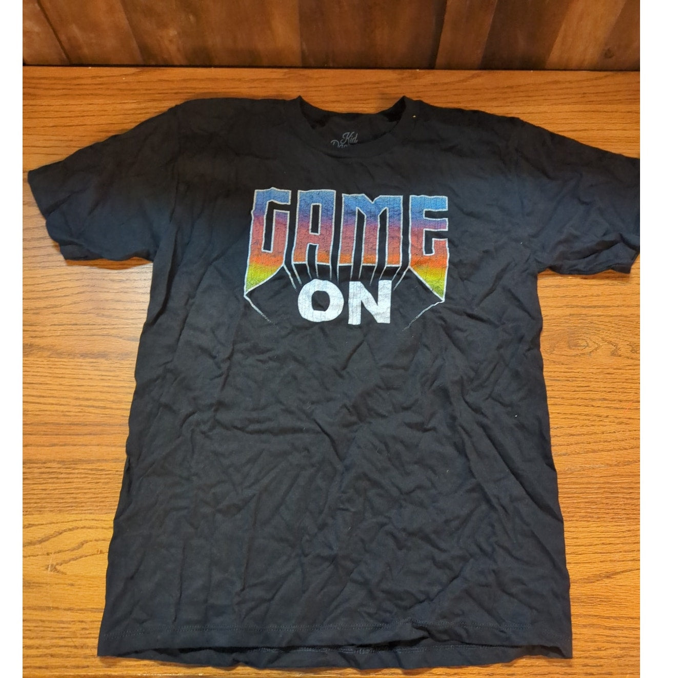 Kid Dangerous Black Game On Graphic T-Shirt Kids Size XL Retro Gamer 80s Aesthetic