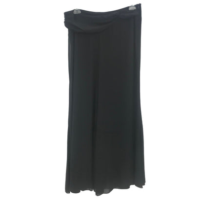 Dress Barn Collection Sheer Lined Palazzo Pants Wide Leg Black