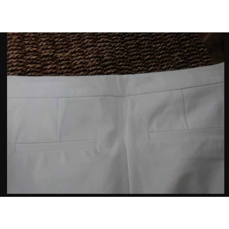 Nordstrom 1901 Pants 12 NWOT Stretch Ankle Skinny White Slimming Fit CottonBlend