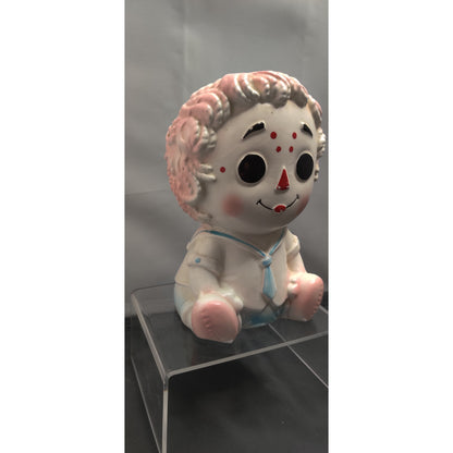 Retro MCM Kitsch Baby Doll Planter Pink Nursery Ceramic Decor Vase E4292 Rare